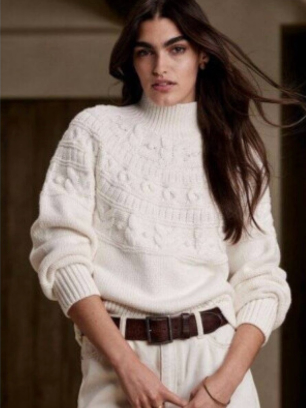 Banana Republic ‘Couronne Cable Knit’-M